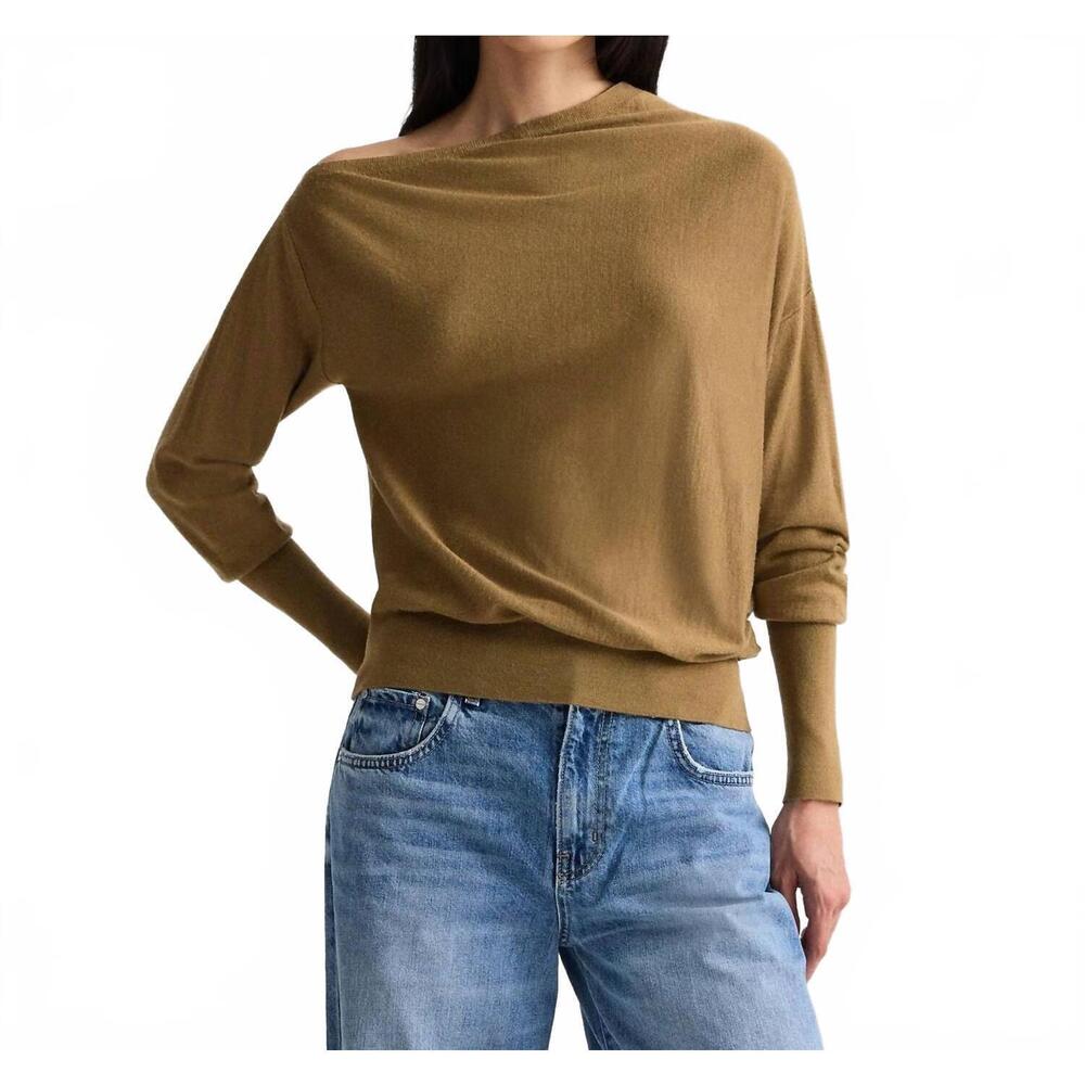 NEW TWP cold shoulder asymmetric sweater in ermine